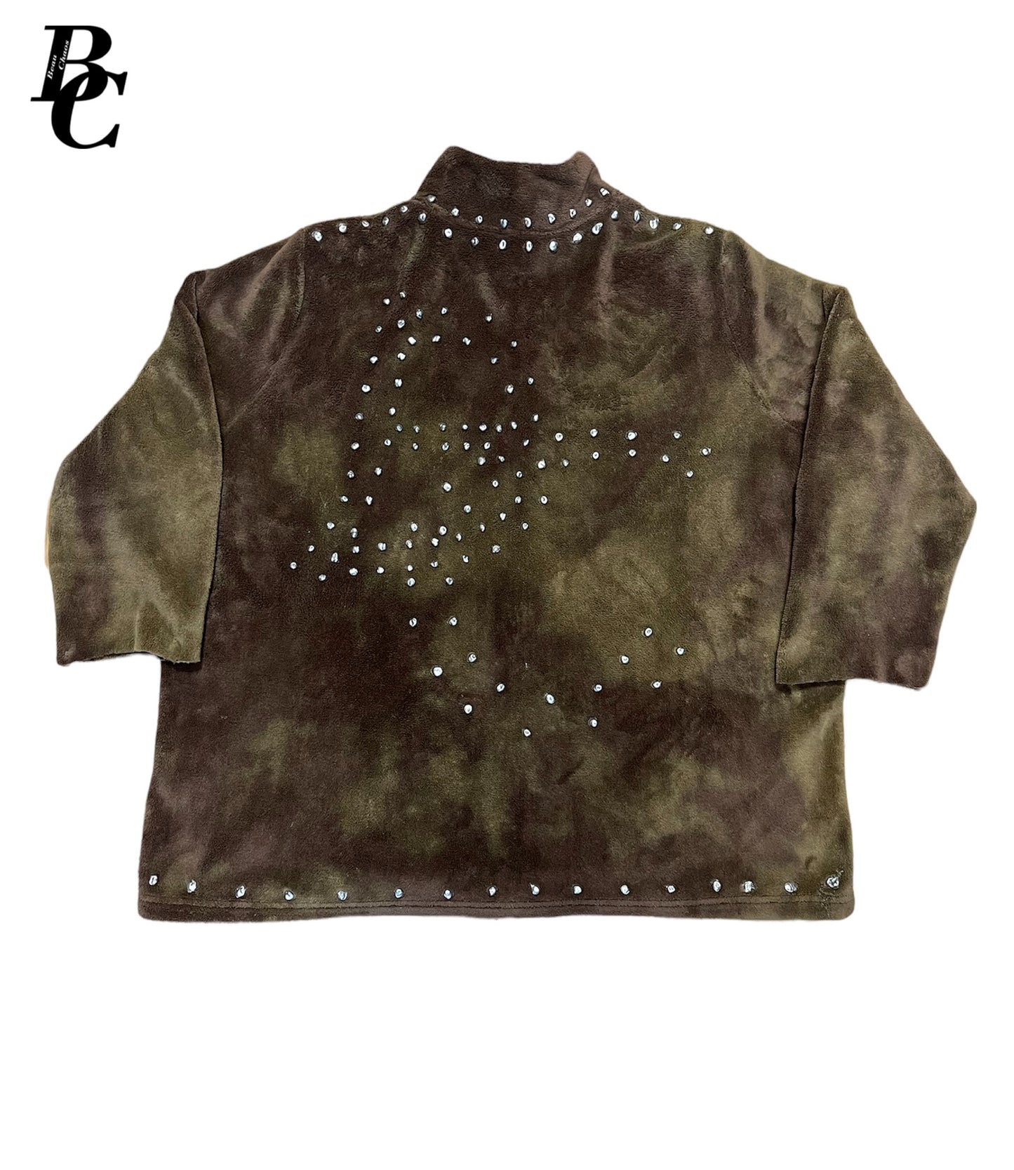 Beau Chaos Unisex Faux Fur “Dot Pattern & Beau Chaos” Logo Jacket