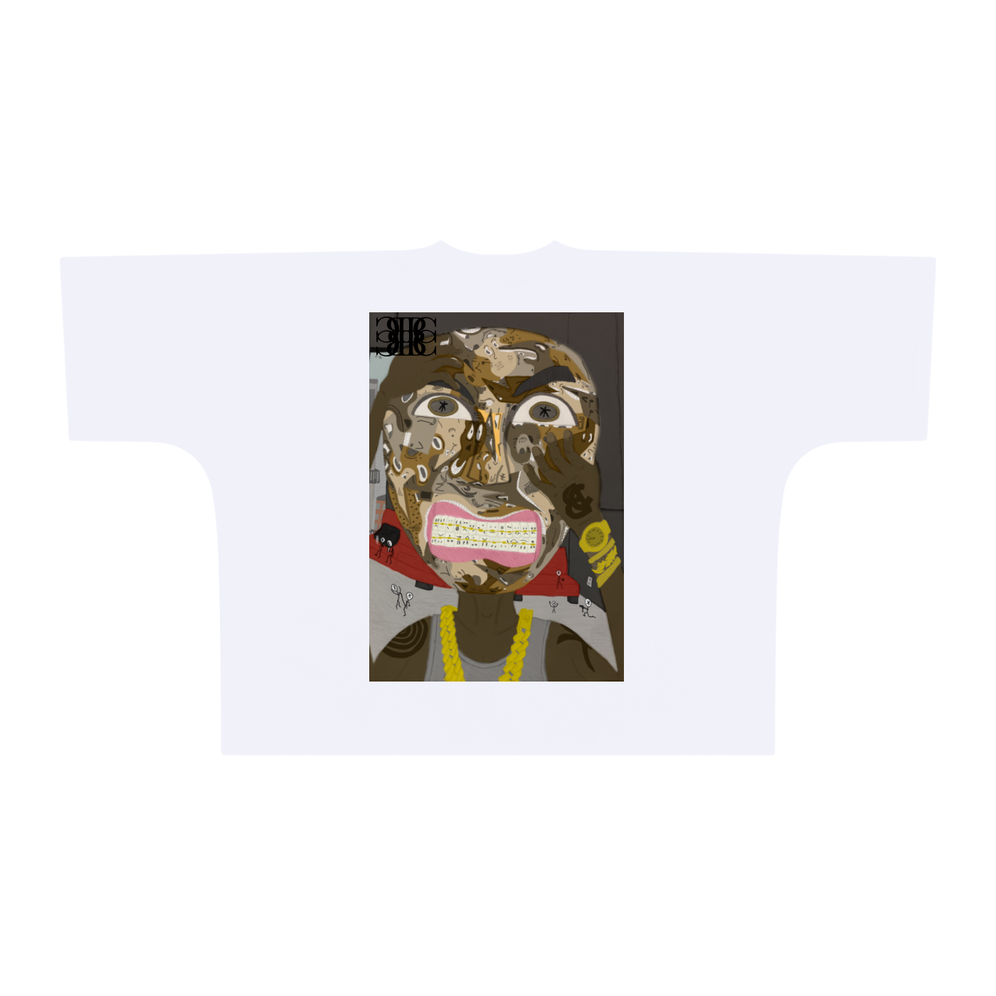 Beau Chaos Unisex "Might Not Give Up & BC Mirror" Logo Oversized One-Piece Boxy T-Shirt