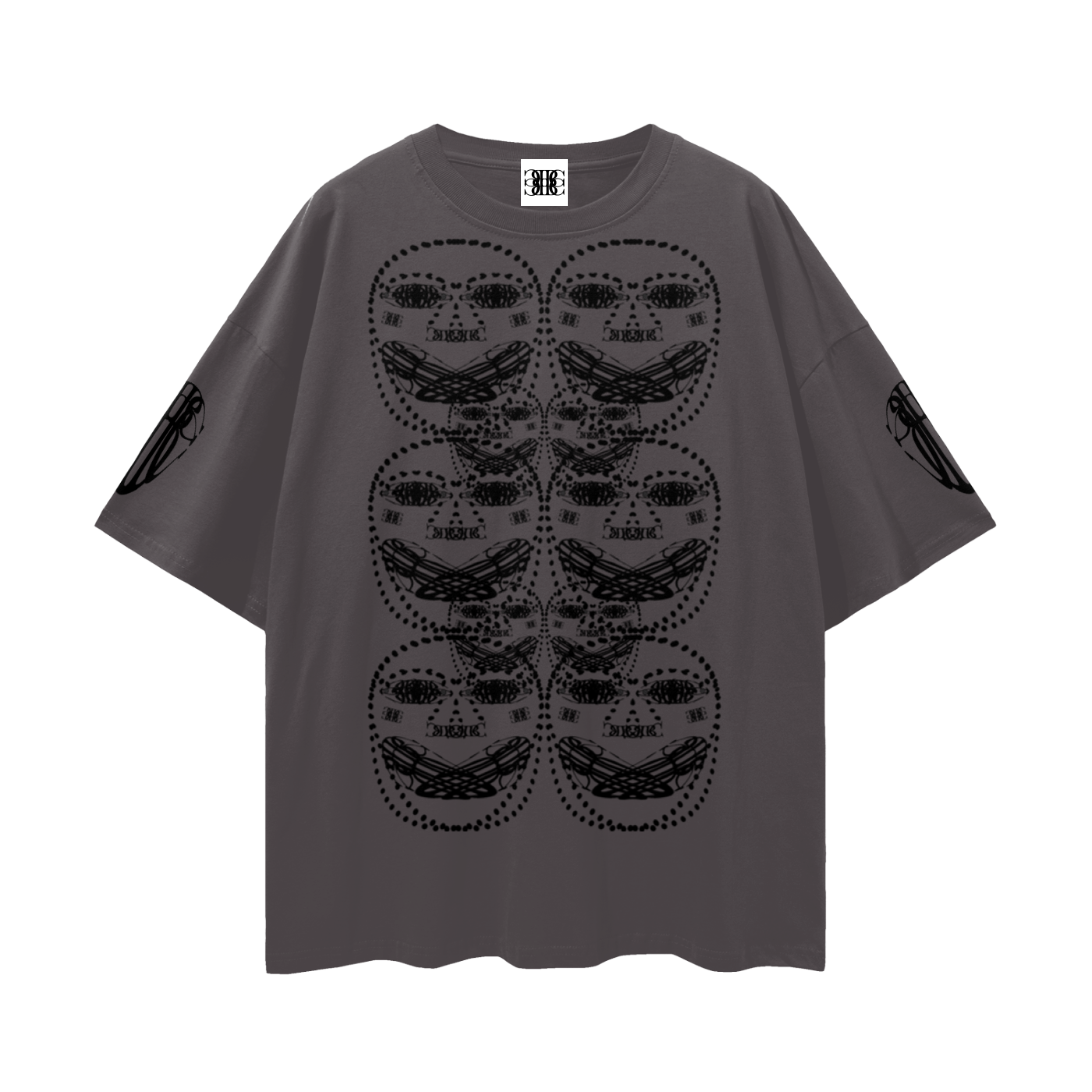 Beau Chaos Unisex "Face Phase 3, Tall Stretch & BC Stack" Logo Streetwear Loose Drop Shoulder T-Shirt