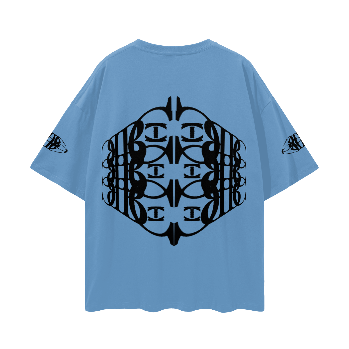 Beau Chaos Unisex "Name, Wide Stretch & BC Perspective" Logo Streetwear Loose Drop Shoulder T-Shirt