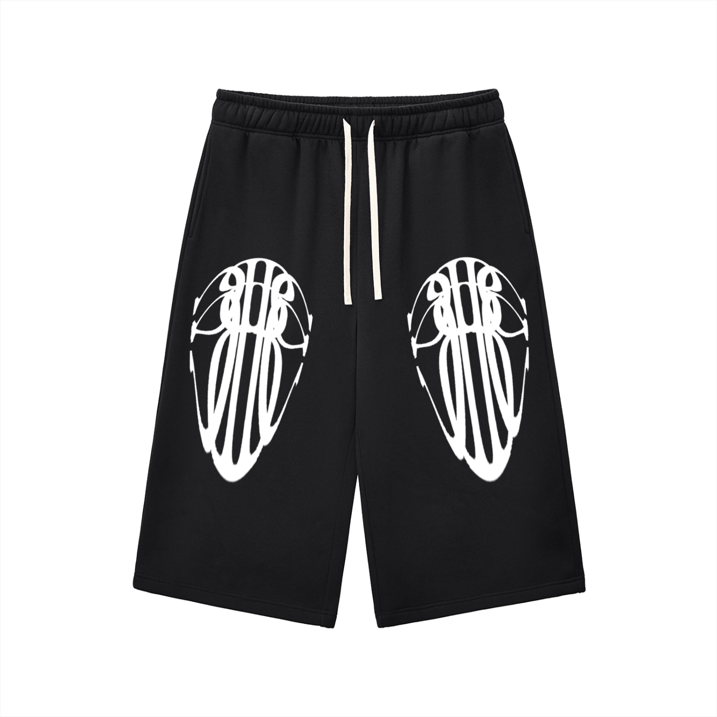 Beau Chaos Unisex "Tall Stretch & BC Stack" Logo Relaxed Drawstring Three-quarter Sweatpants