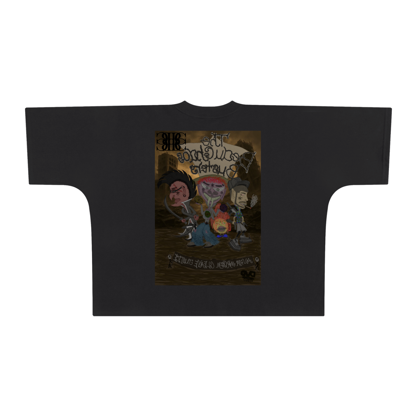 Beau Chaos Unisex "The Beau Chaos Busters & BC Mirror" Logo Oversized One-Piece Boxy T-Shirt