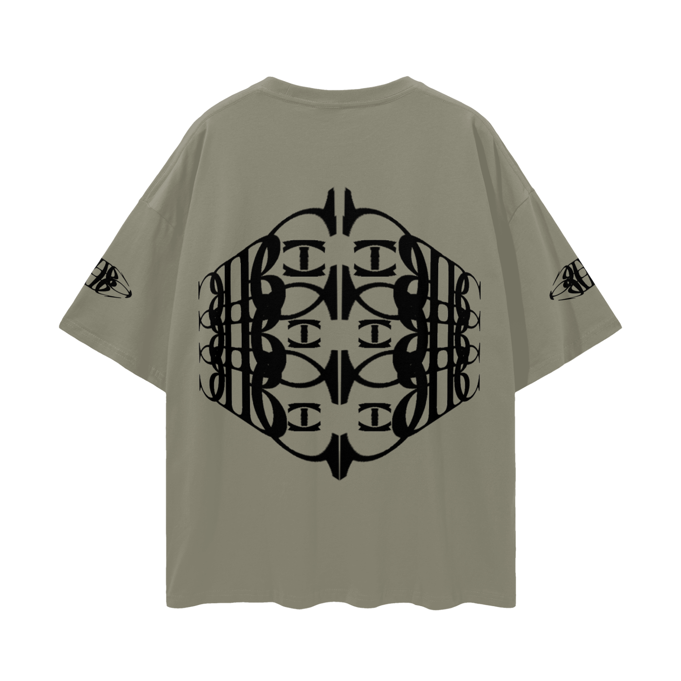 Beau Chaos Unisex "Name, Wide Stretch & BC Perspective" Logo Streetwear Loose Drop Shoulder T-Shirt