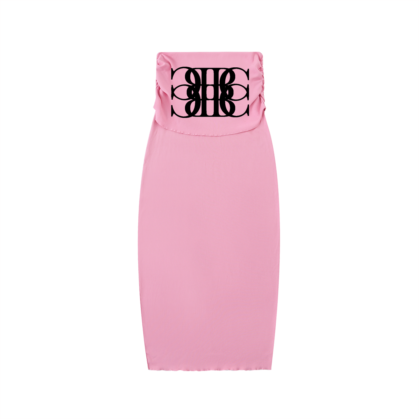 Beau Chaos Women's "BC Mirror" Logo Dyed Washed Straight Hip-Hugging Slim Maxi Skirt