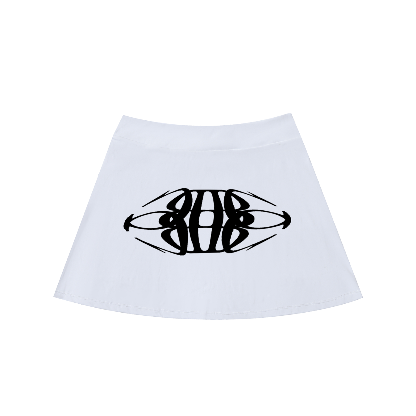 Beau Chaos Women's "Wide Stretch" Logo High-Waist Pocketed A-Line Skirt