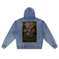 Beau Chaos Unisex "The Beau Chaos Busters & BC Mirror" Logo Snow Wash Oversized Zip-Up Hoodie