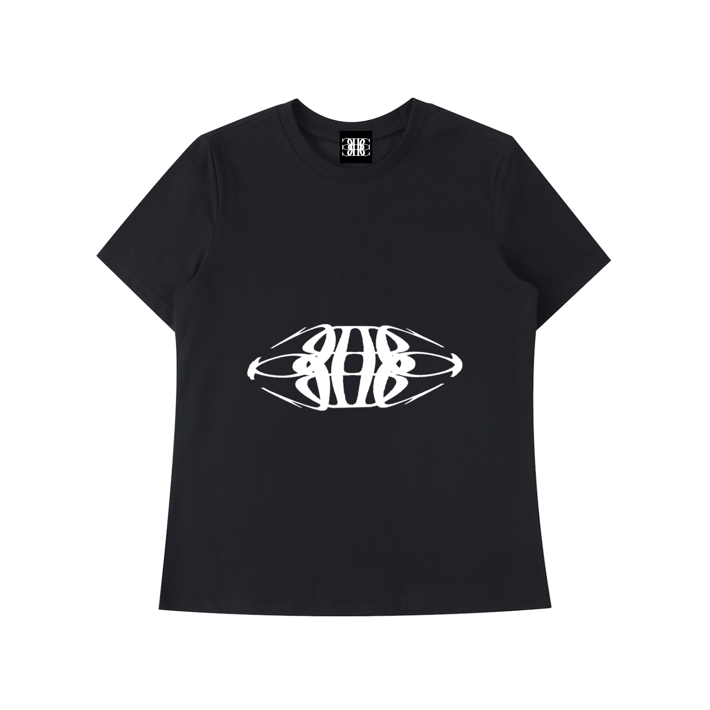 Beau Chaos Women's "Tall & Wide Stretch" Logo Standard Shoulder T-Shirt