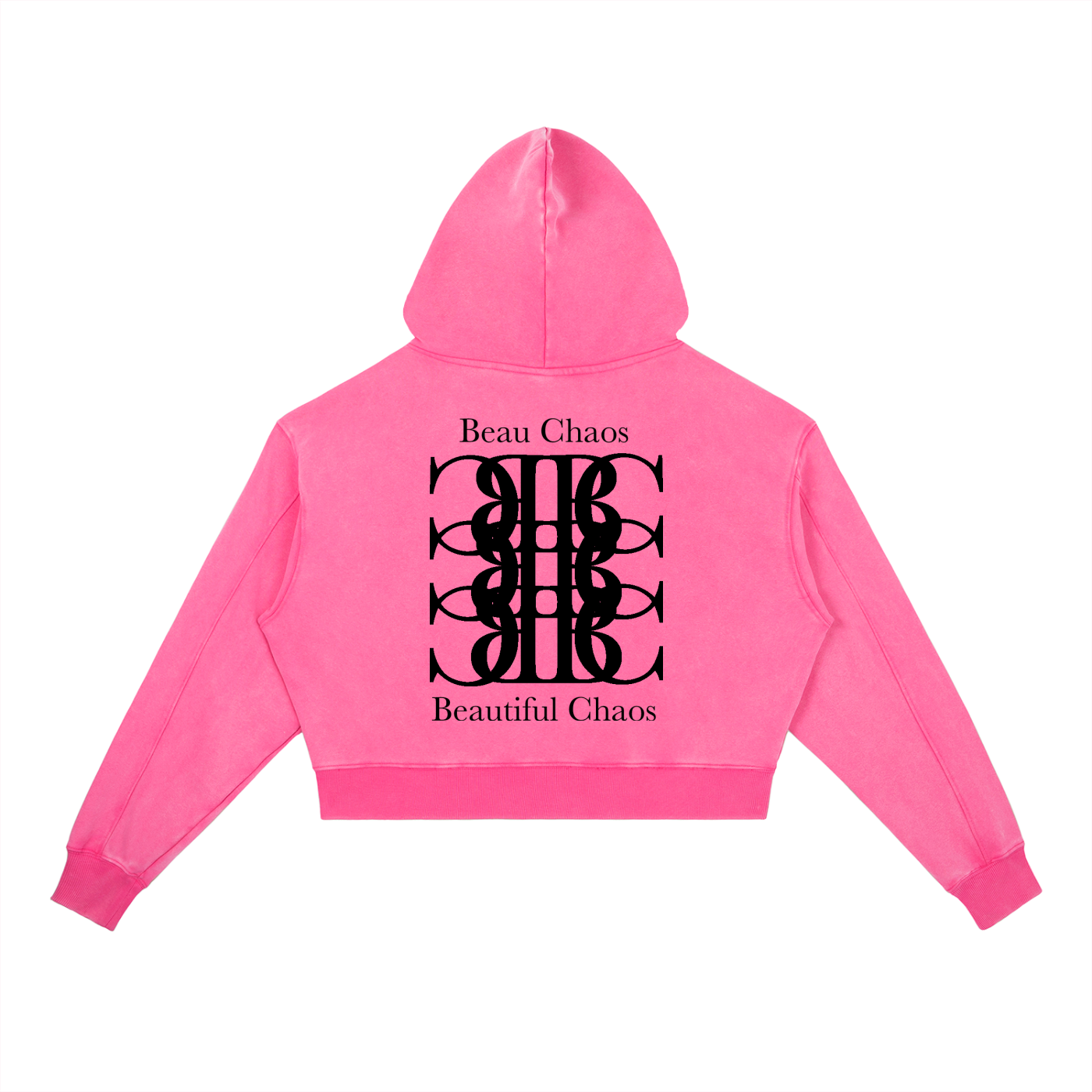 Beau Chaos Women's "BC Perspective & BC Stack" Logo Vintage Washed Heavyweight Hoodie