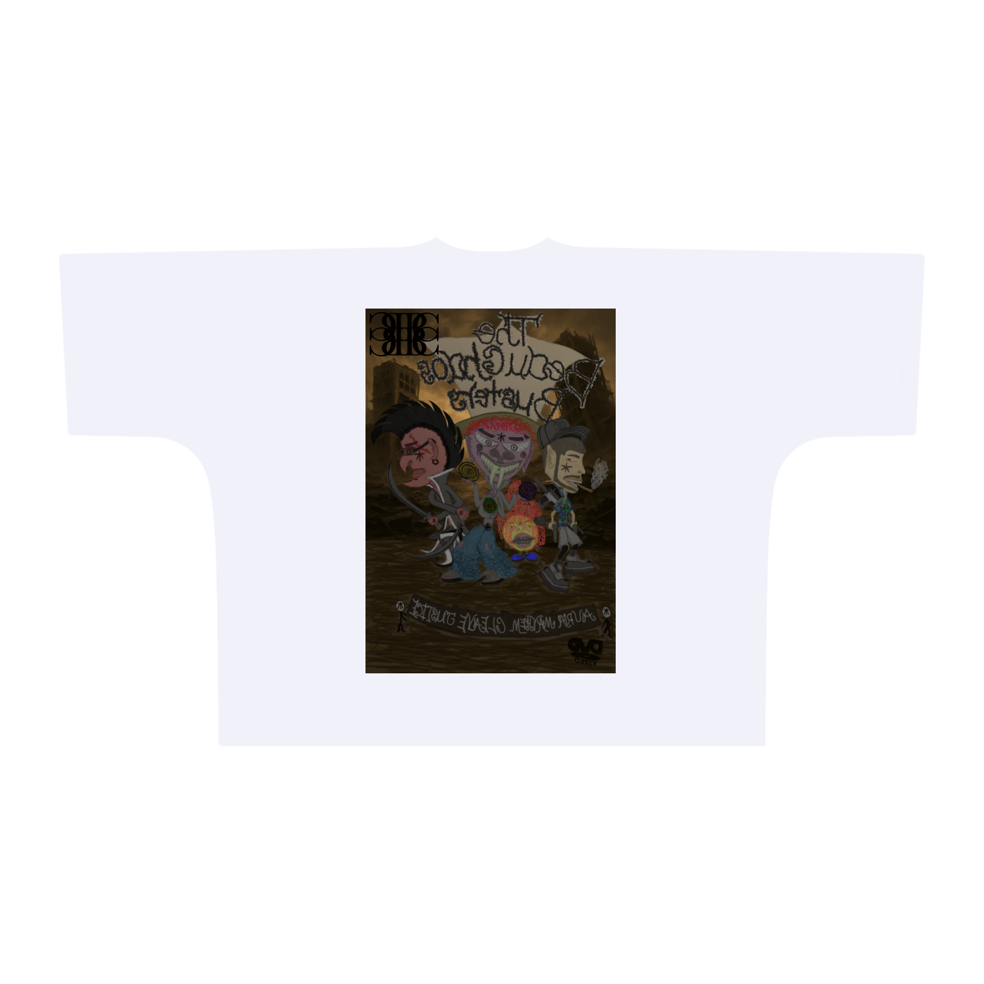 Beau Chaos Unisex "The Beau Chaos Busters & BC Mirror" Logo Oversized One-Piece Boxy T-Shirt