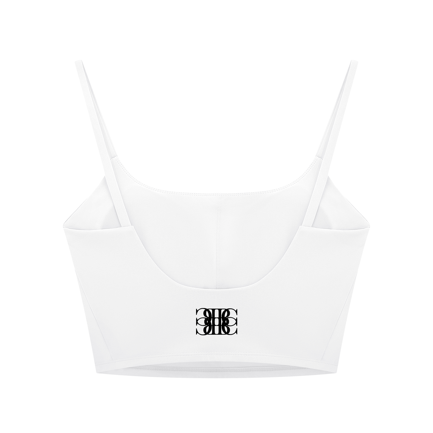 Beau Chaos Women's "Name & BC Mirror" Logo Solid Color Sports Bra
