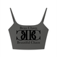 Beau Chaos Women's "Name & BC Mirror" Logo Solid Color Sports Bra