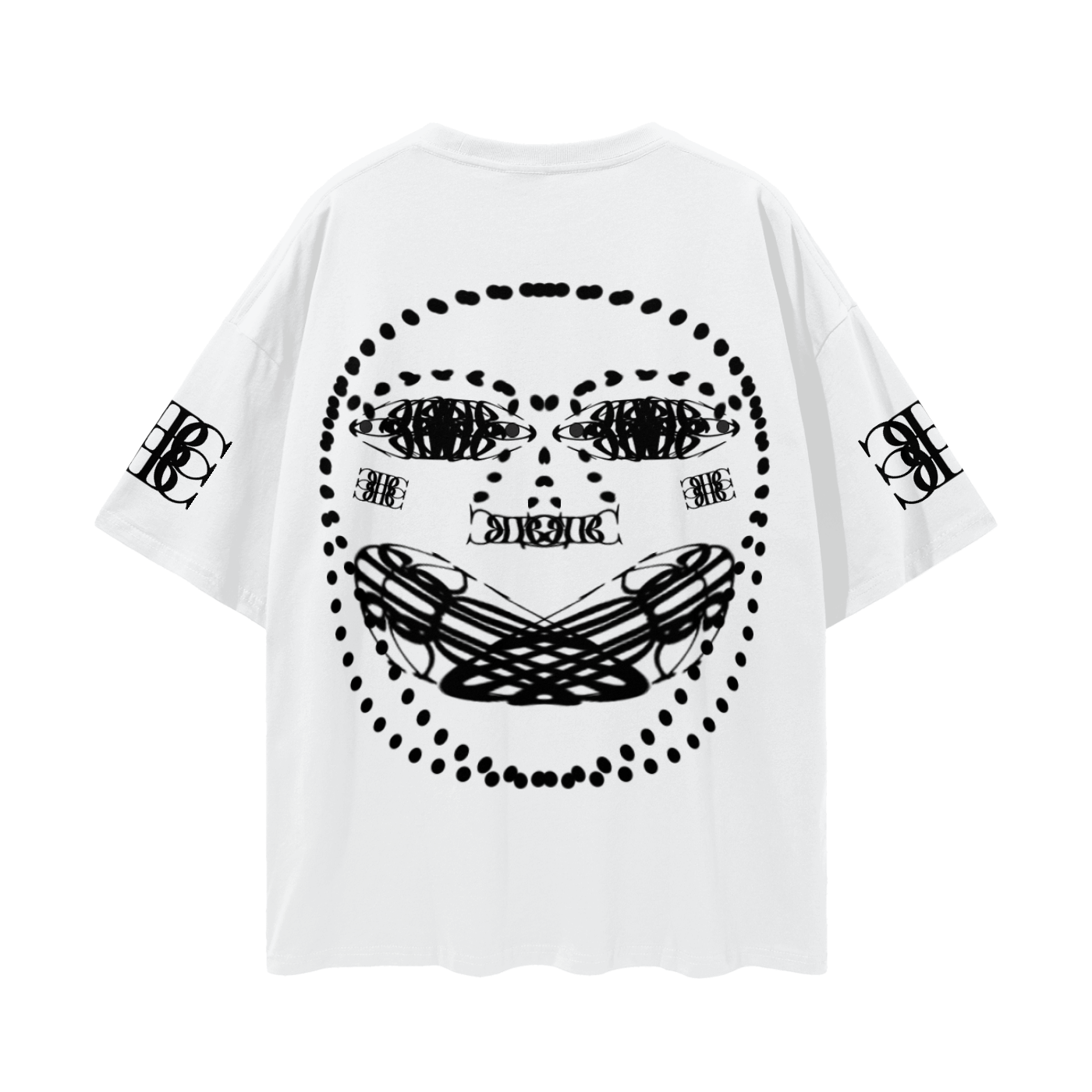 Beau Chaos Unisex " BC Mirror, Face Phase 1 & 2" Logo Streetwear Loose Drop Shoulder T-Shirt