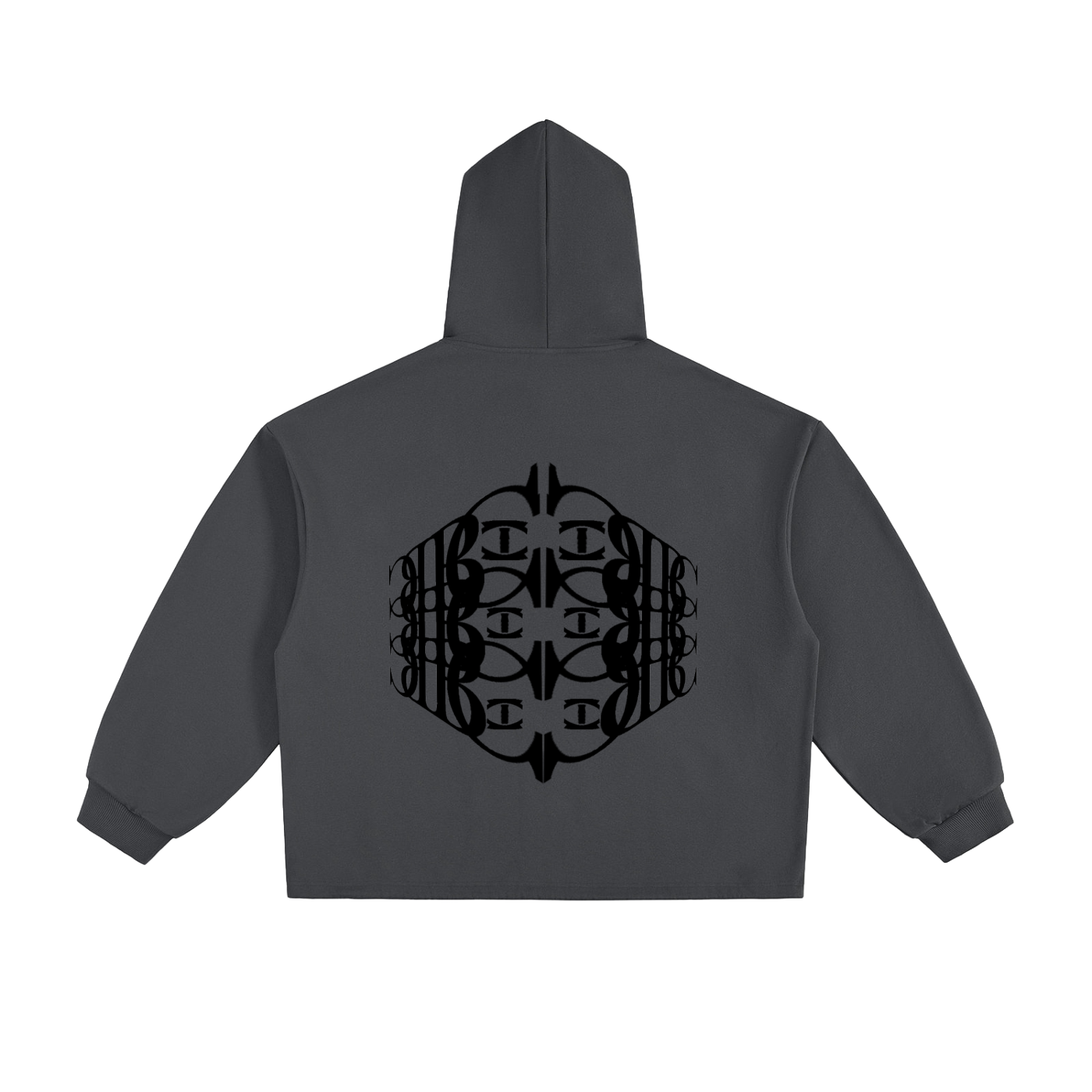 Beau Chaos Unisex "Name & BC Perspective" Logo Heavyweight Oversized Drawstring Hem Hoodie