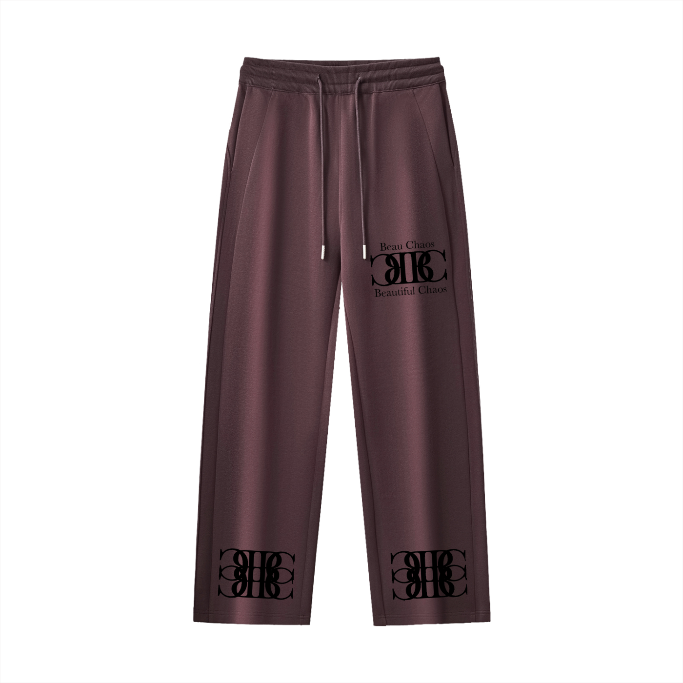 Beau Chaos Women's "BC Mirror & Name" Logo Drawstring Straight-Leg Sweatpants