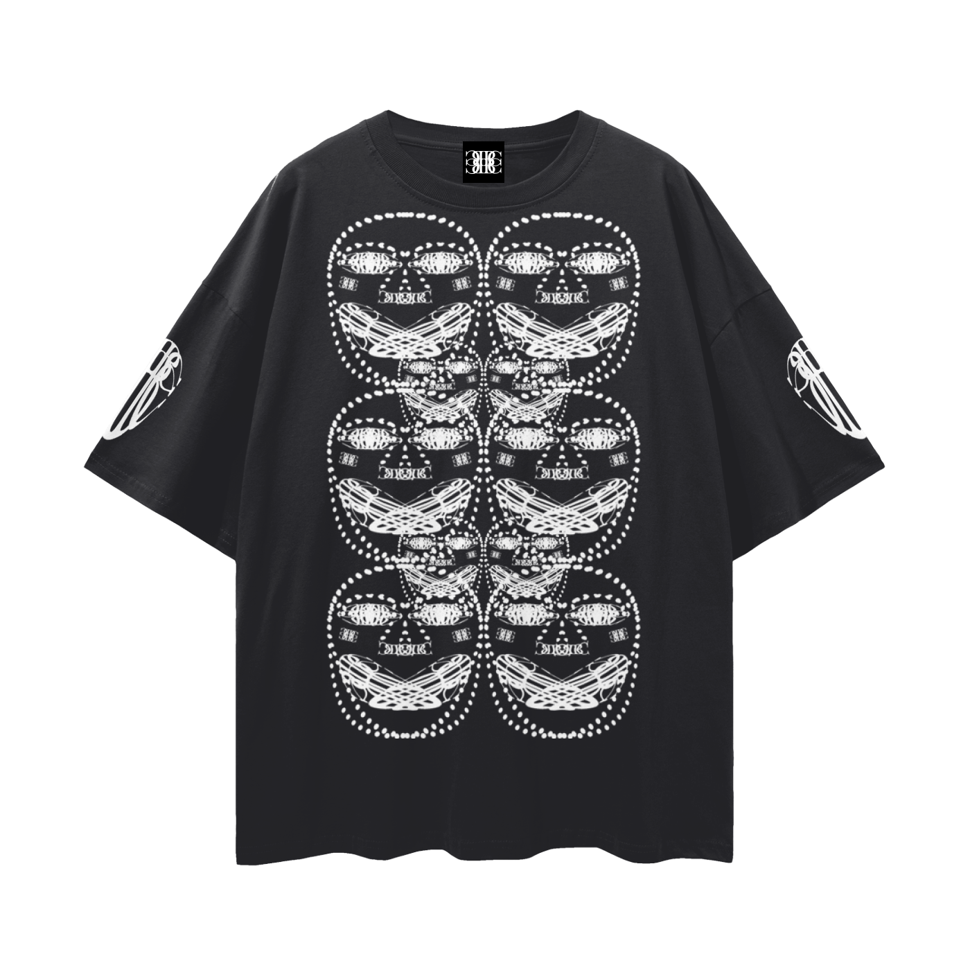 Beau Chaos Unisex "Face Phase 3, Tall Stretch & BC Stack" Logo Streetwear Loose Drop Shoulder T-Shirt