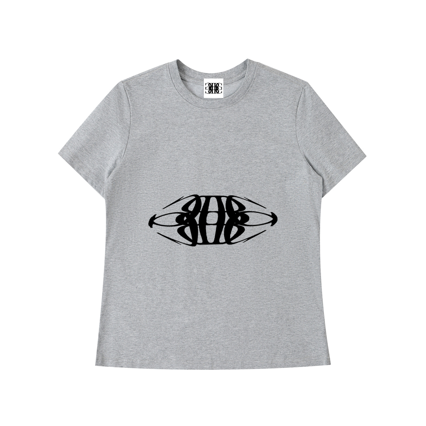 Beau Chaos Women's "Tall & Wide Stretch" Logo Standard Shoulder T-Shirt