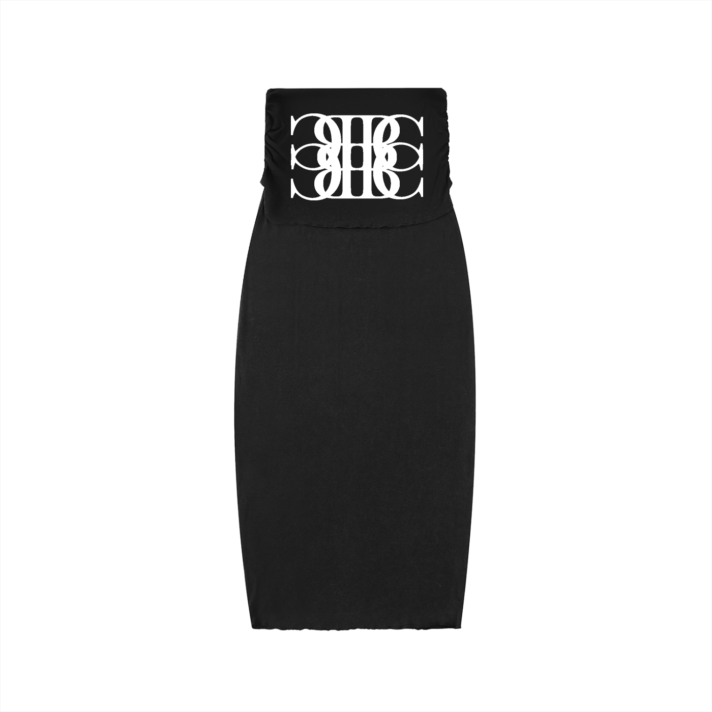 Beau Chaos Women's "BC Mirror" Logo Dyed Washed Straight Hip-Hugging Slim Maxi Skirt