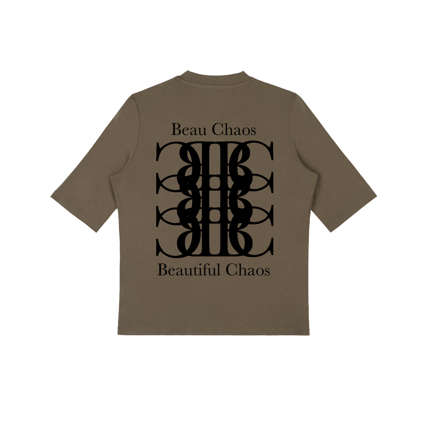 Beau Chaos Women's "BC Perspective & BC Stack" Logo Mock Neck Short Sleeve T-Shirt