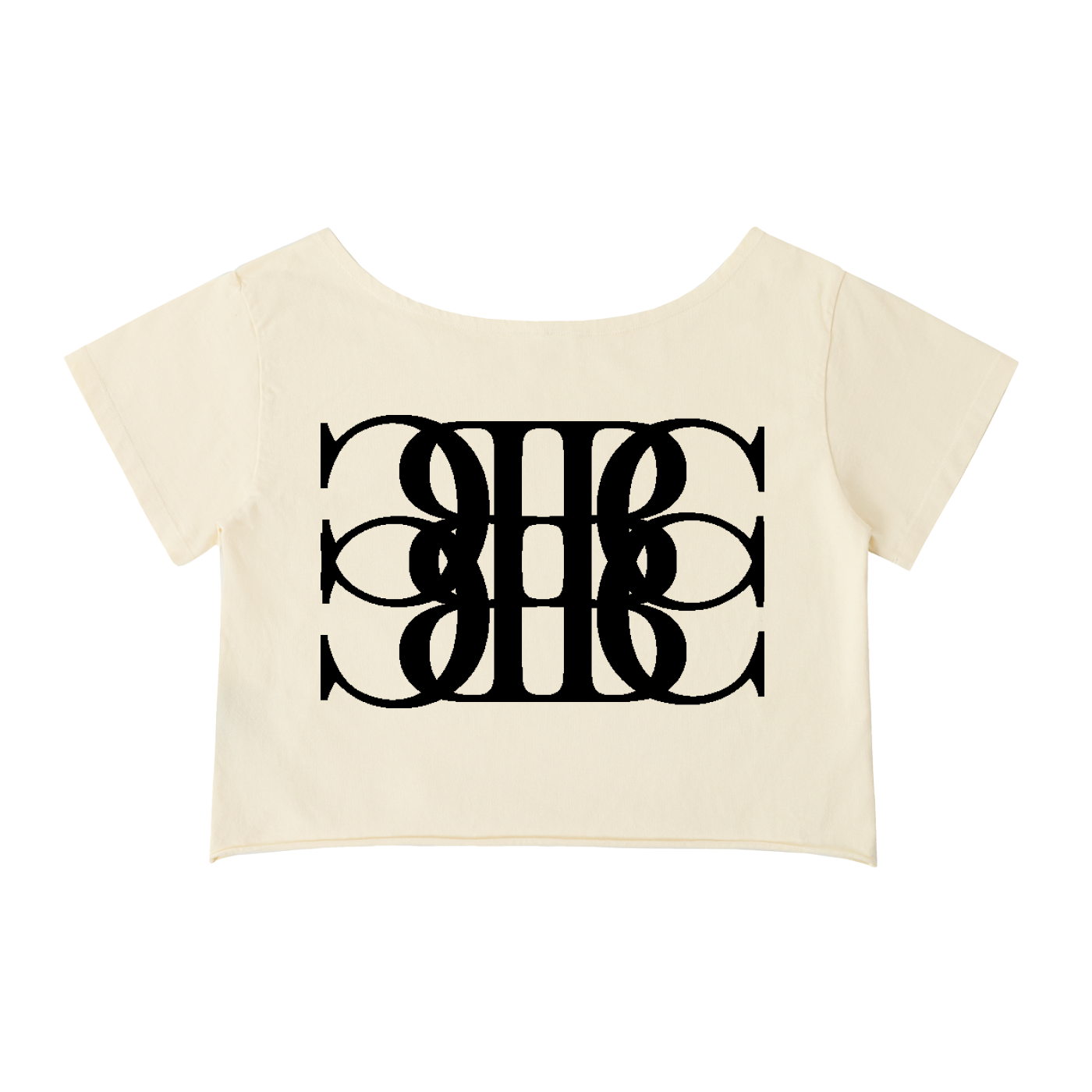 Beau Chaos Women's "Face Phase 3 & BC Mirror" Logo Off-Shoulder Rolled Hem T-Shirt