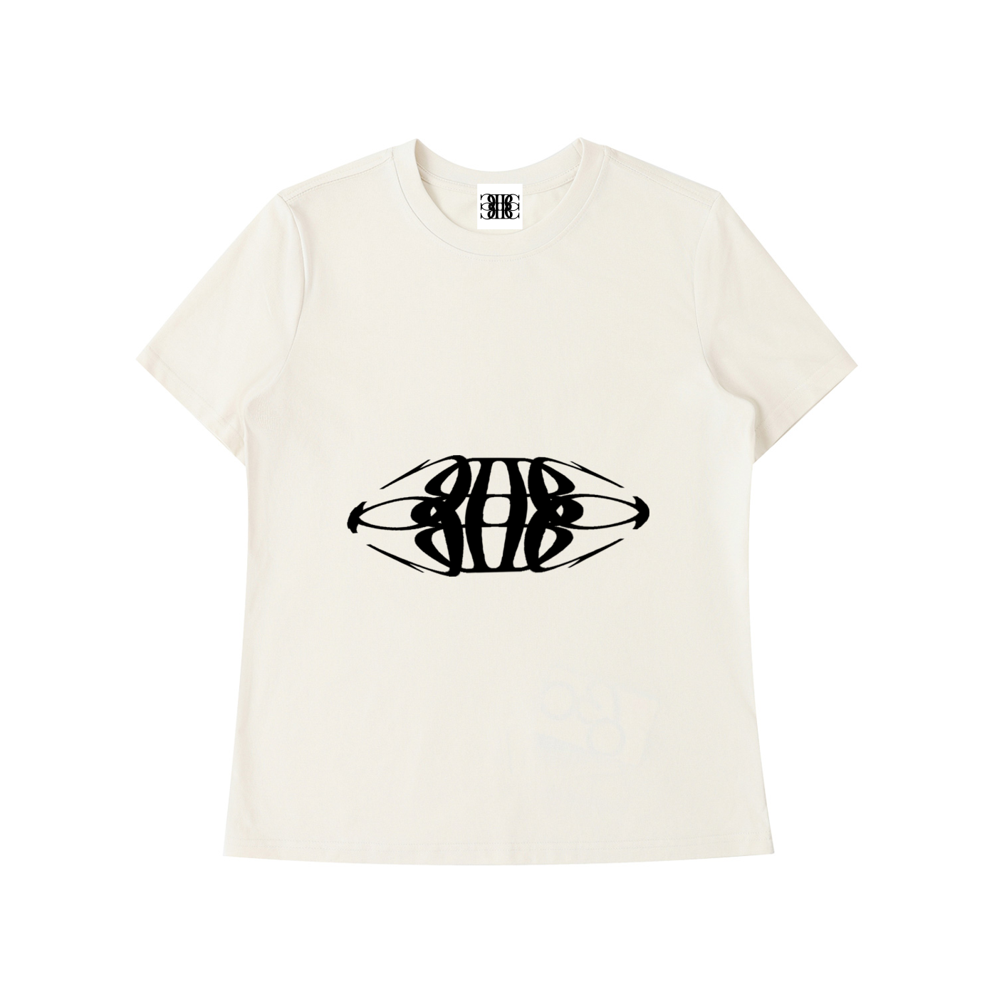 Beau Chaos Women's "Tall & Wide Stretch" Logo Standard Shoulder T-Shirt