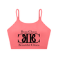 Beau Chaos Women's "Name & BC Mirror" Logo Spaghetti Strap Yoga Sports Bra