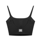 Beau Chaos Women's "Name & BC Mirror" Logo Solid Color Sports Bra