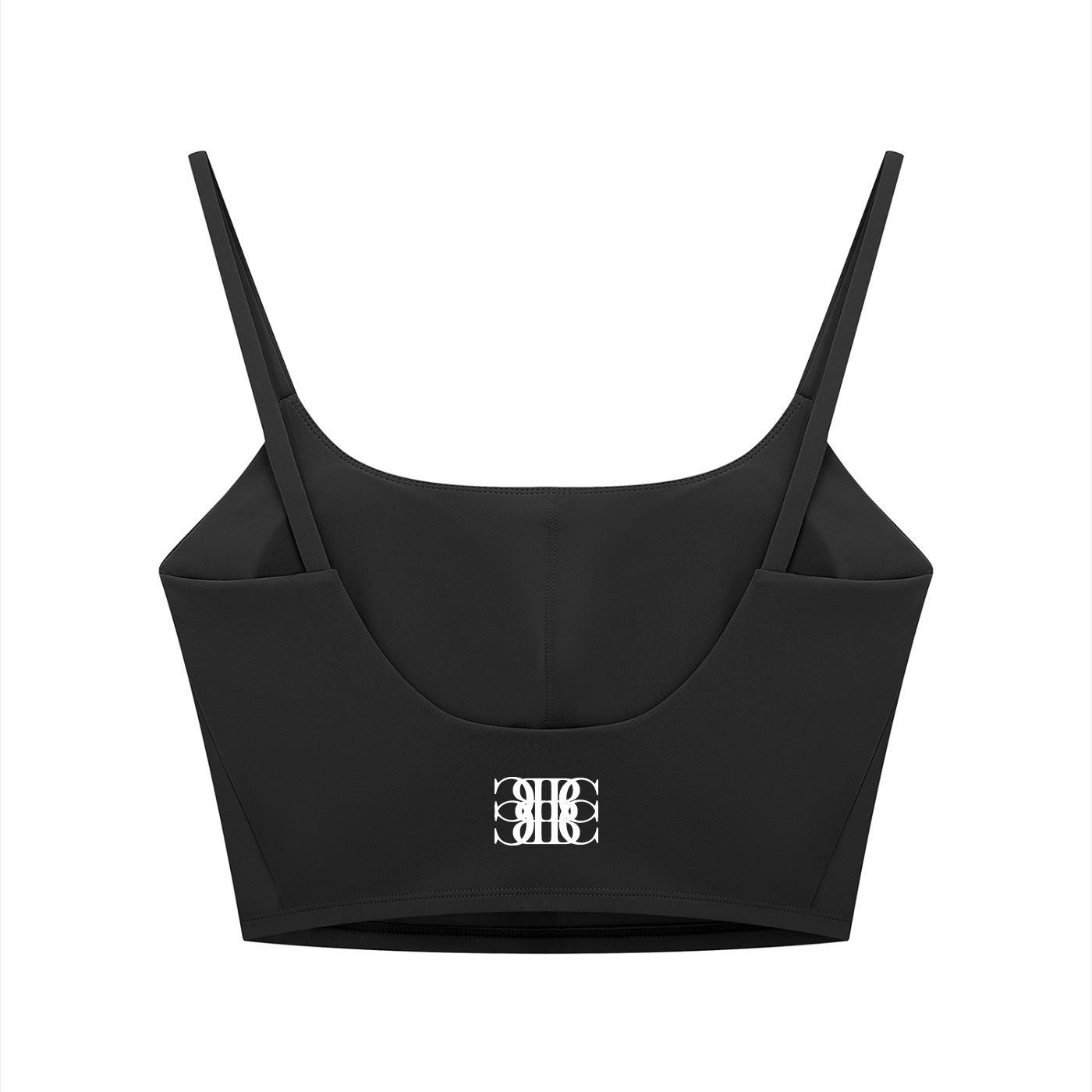 Beau Chaos Women's "Name & BC Mirror" Logo Solid Color Sports Bra