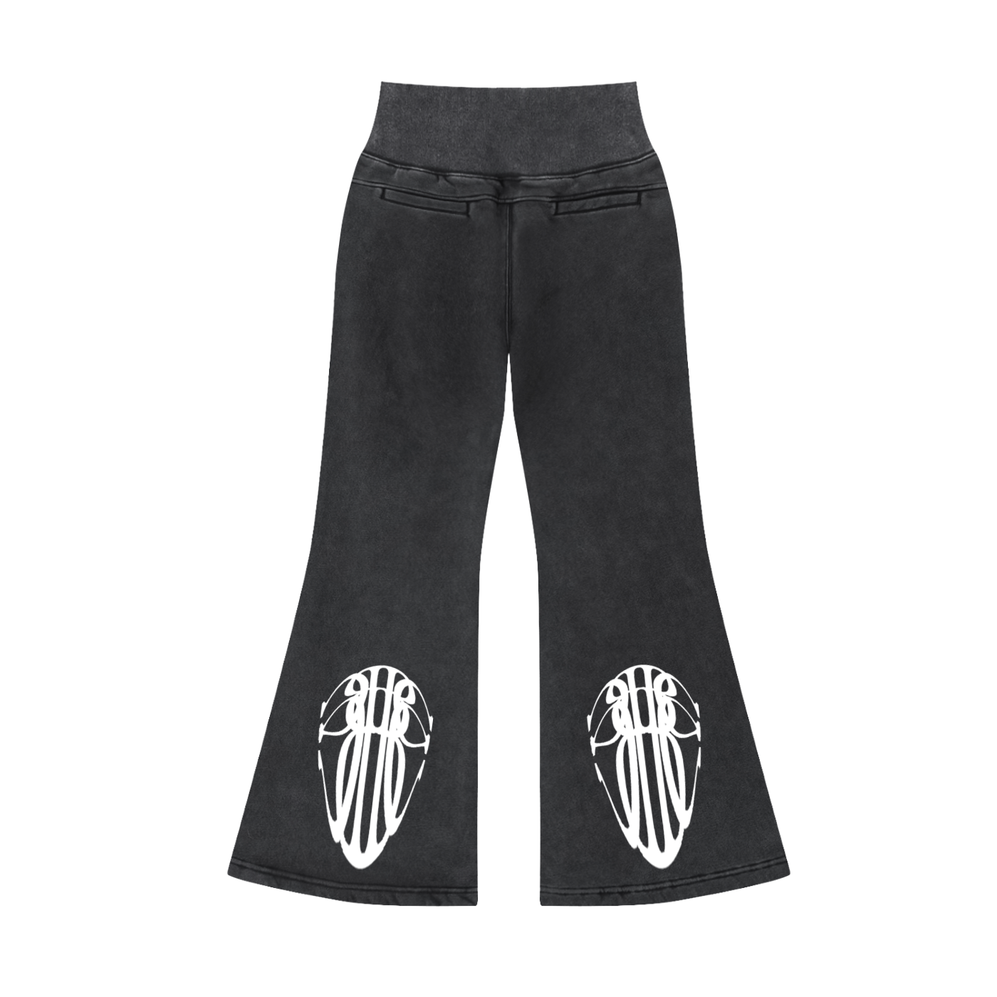 Beau Chaos Women's "Tall Stretch" Logo Vintage Washed Flared Pants