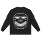 Beau Chaos Unisex "BC Mirror, Face Phase 2 & 3" Logo Layered Long Sleeve Oversized Tee
