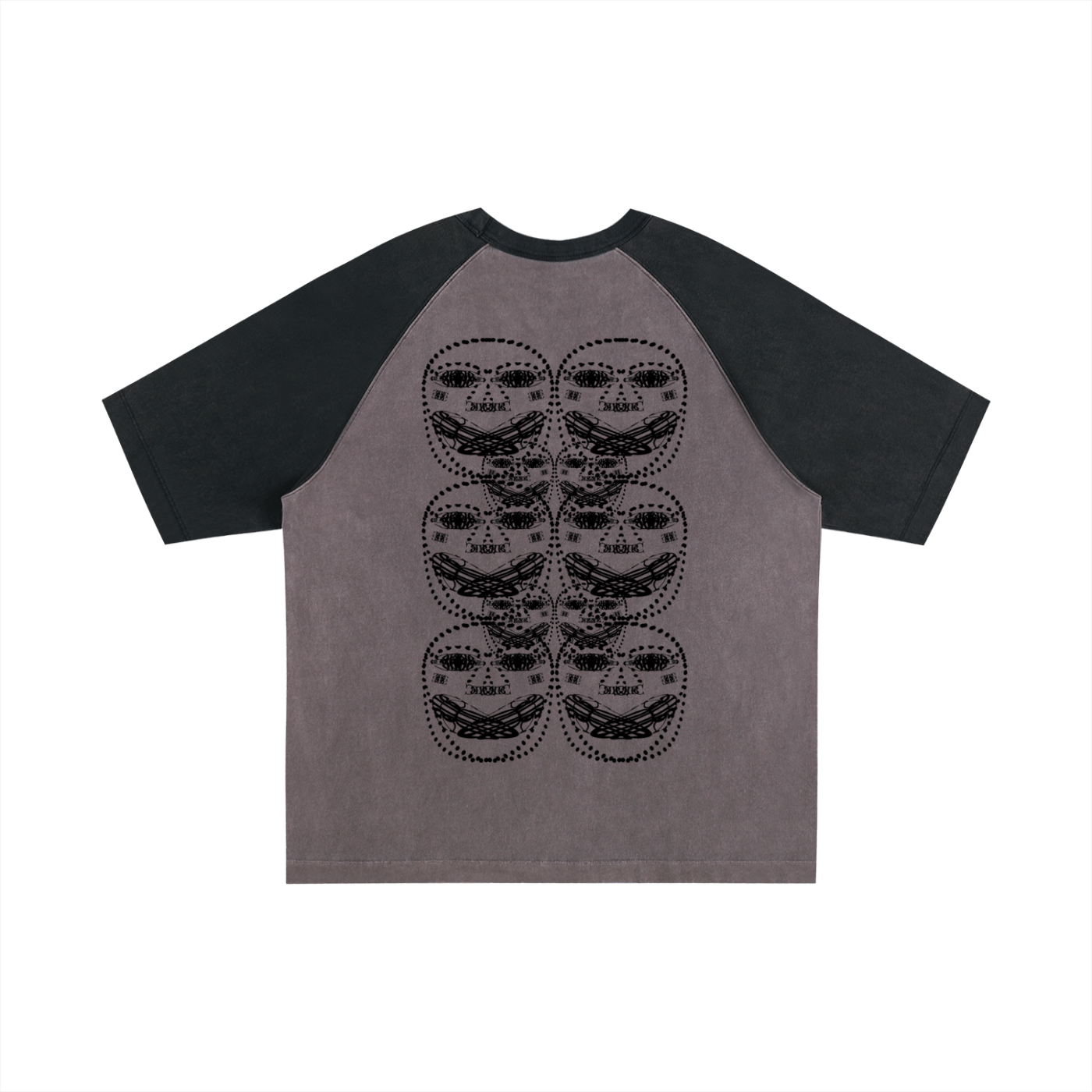 Beau Chaos Unisex "Face Phase 2 & 3" Logo Color-Blocked Sleeve T-Shirt