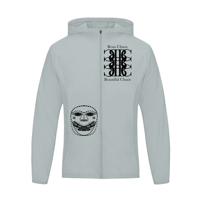 Beau Chaos Men's "BC Stack, Face Phase 2 & 3" Logo Soft Hooded Sports Jacket