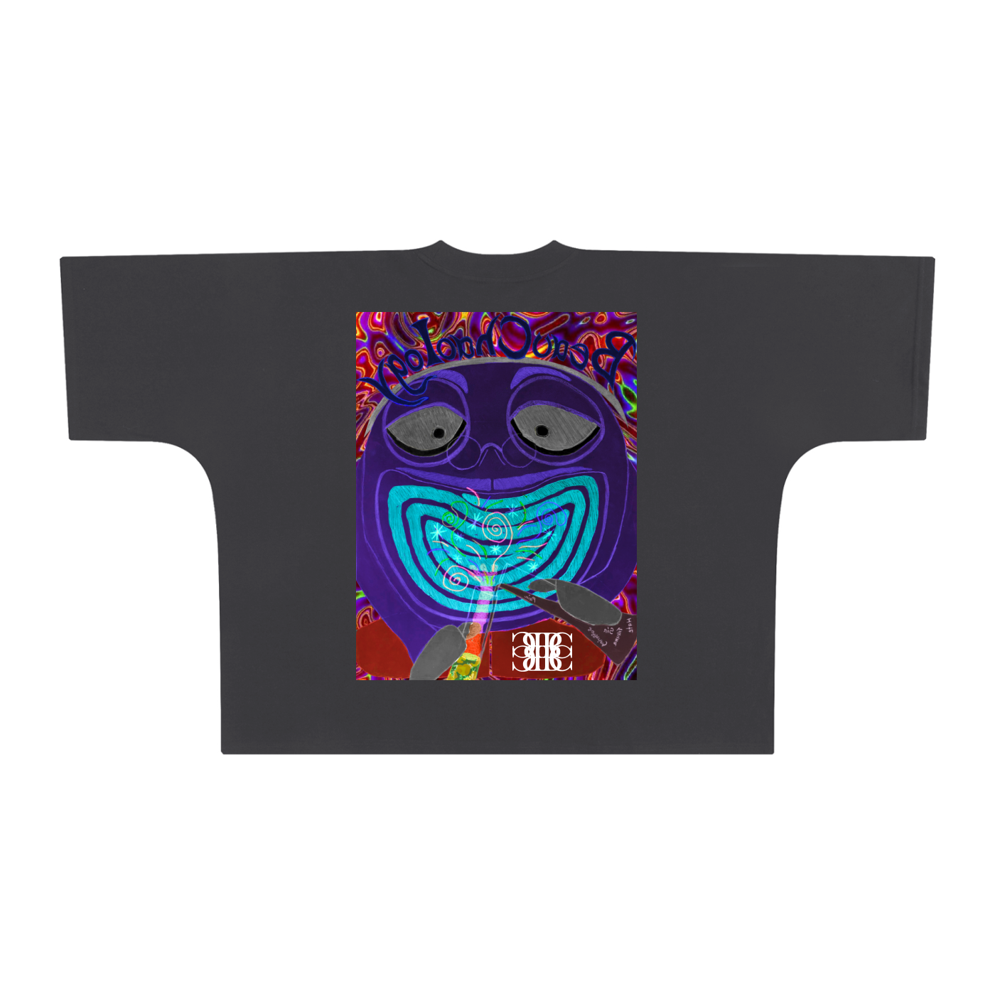 Beau Chaos Unisex "Beau Chaology & BC Mirror" Logo Oversized One-Piece Boxy T-Shirt