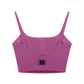 Beau Chaos Women's "Name & BC Mirror" Logo Solid Color Sports Bra