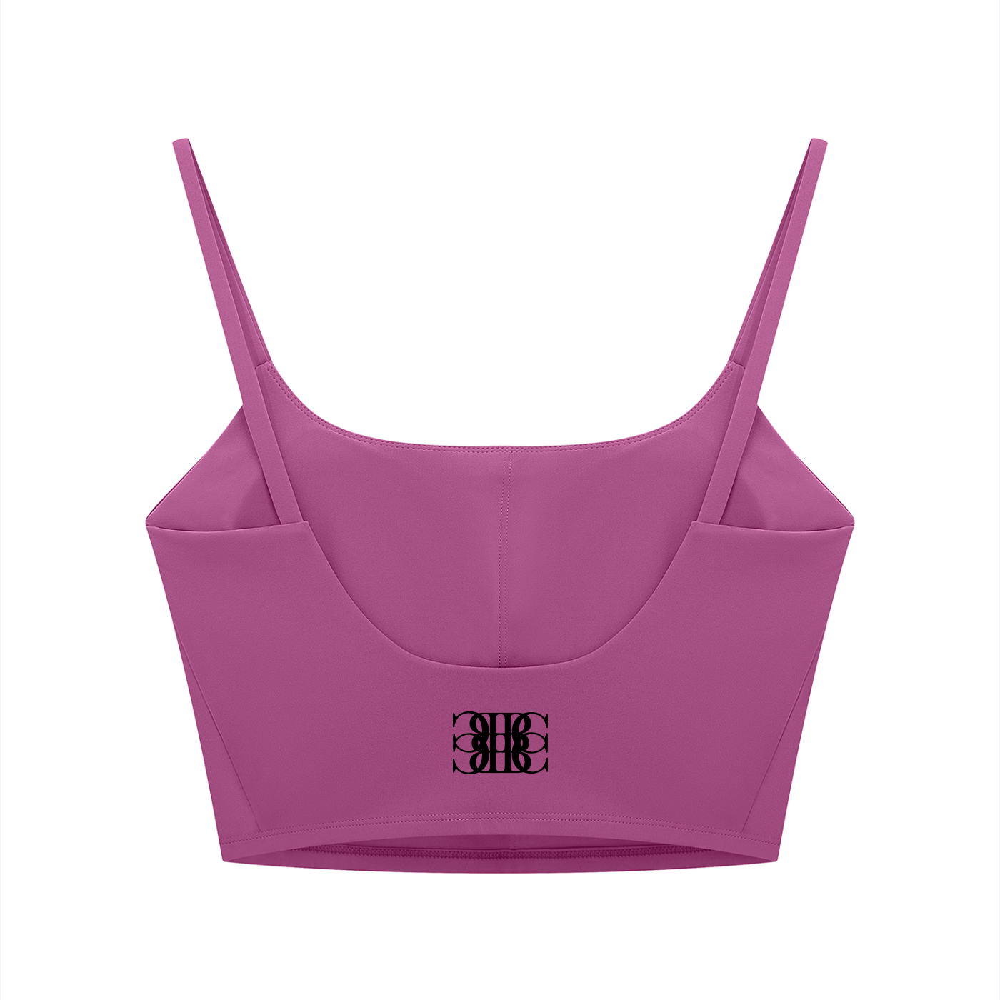 Beau Chaos Women's "Name & BC Mirror" Logo Solid Color Sports Bra