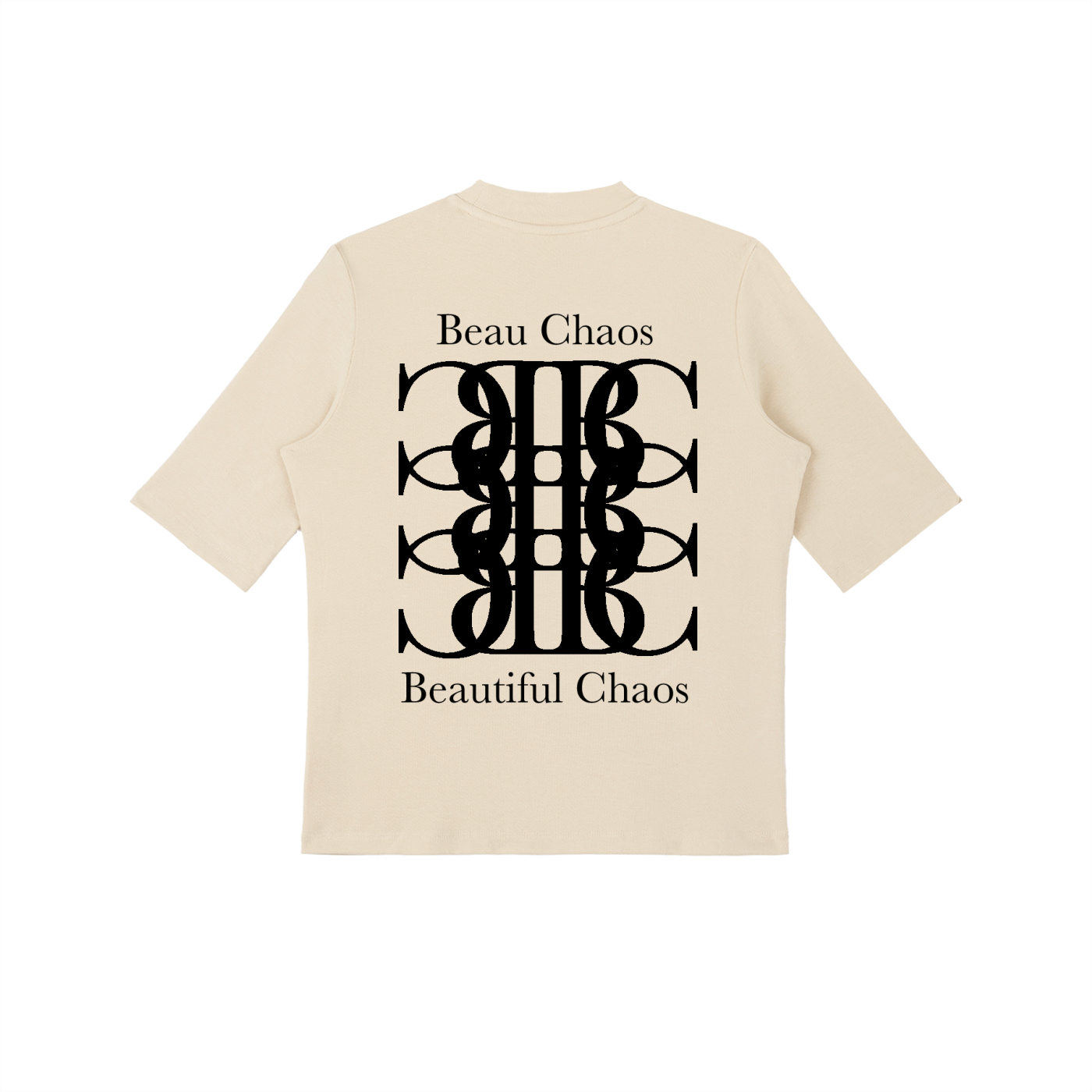 Beau Chaos Women's "BC Perspective & BC Stack" Logo Mock Neck Short Sleeve T-Shirt