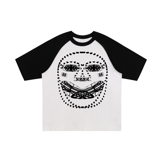 Beau Chaos Unisex "Face Phase 2 & 3" Logo Color-Blocked Sleeve T-Shirt