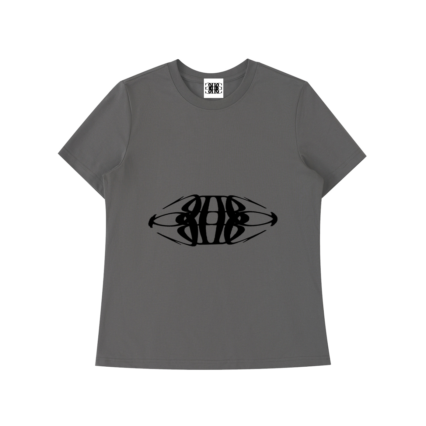 Beau Chaos Women's "Tall & Wide Stretch" Logo Standard Shoulder T-Shirt