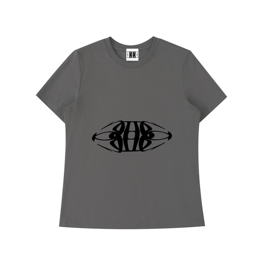 Beau Chaos Women's "Tall & Wide Stretch" Logo Standard Shoulder T-Shirt