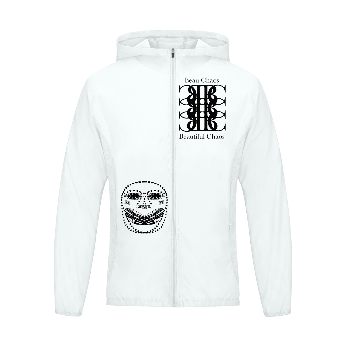 Beau Chaos Men's "BC Stack, Face Phase 2 & 3" Logo Soft Hooded Sports Jacket