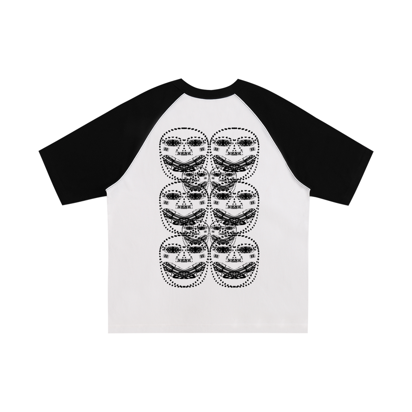 Beau Chaos Unisex "Face Phase 2 & 3" Logo Color-Blocked Sleeve T-Shirt