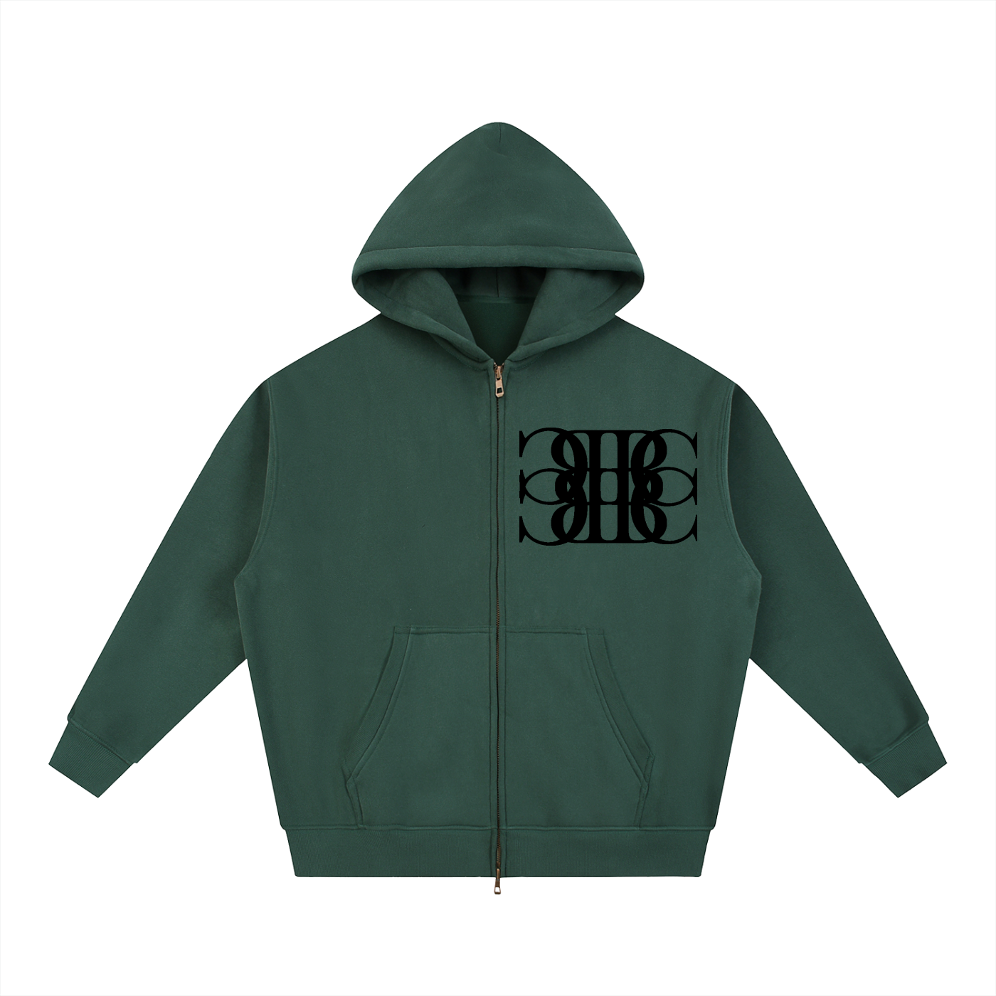 Beau Chaos Unisex "BC Mirror & Name" Logo Oversized Boxy Hoodie