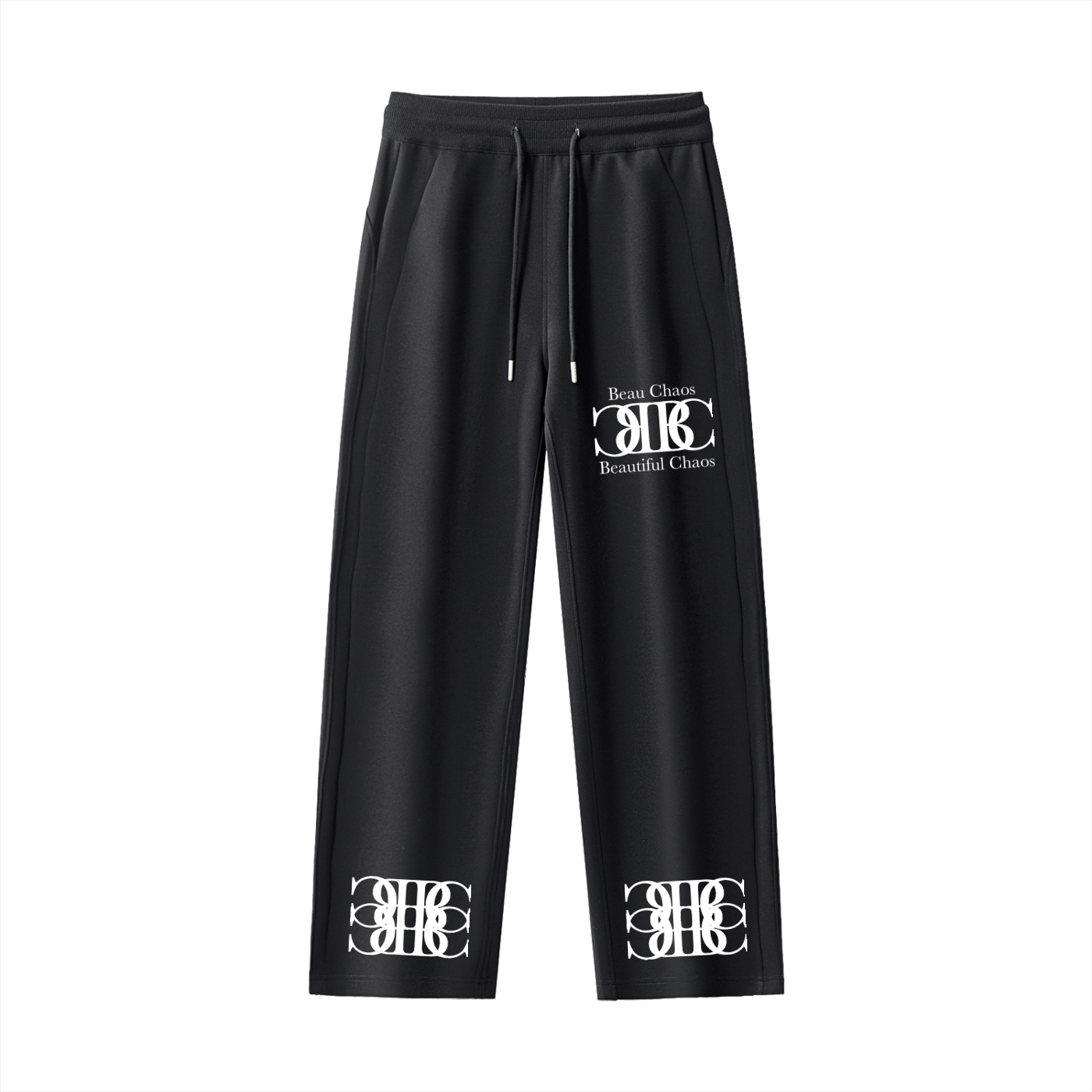 Beau Chaos Women's "Name & BC Mirror" Logo Drawstring Straight-Leg Sweatpants
