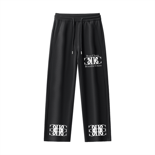 Beau Chaos Women's "Name & BC Mirror" Logo Drawstring Straight-Leg Sweatpants