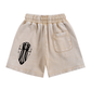 Beau Chaos Kids' "Tall & Wide Stretch" Logo Snow Washed Shorts
