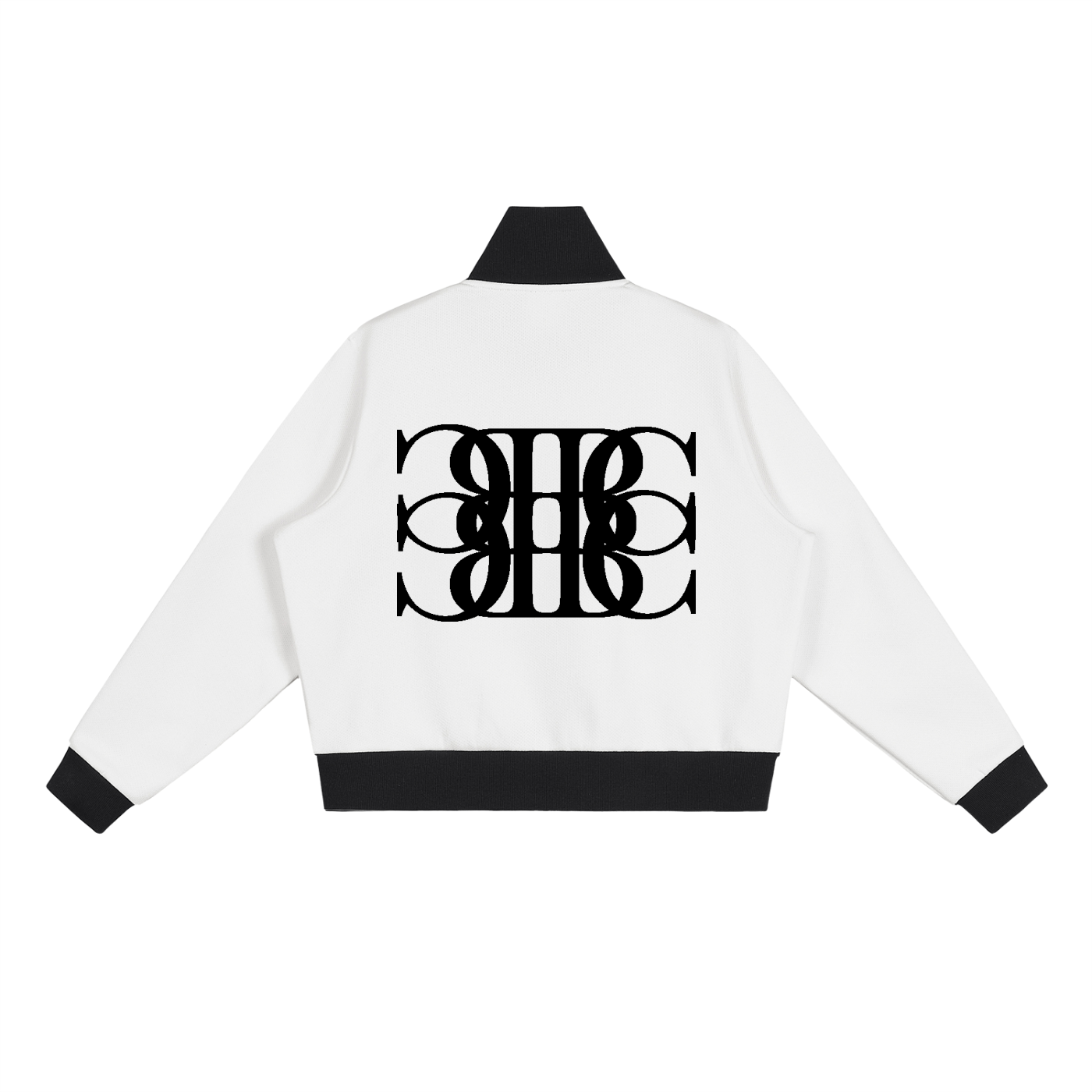 Beau Chaos Women's "Name & BC Mirror" Logo Contrast Side Stripe Cropped Track Jacket