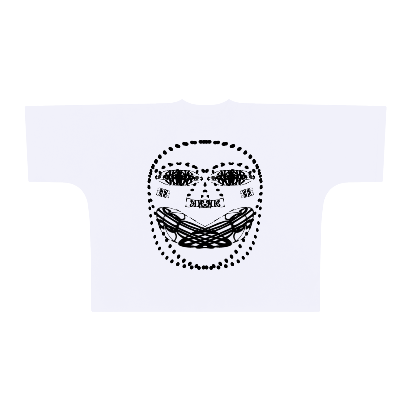 Beau Chaos Unisex "Face Phase 2 & BC Stack" Logo Oversized One-Piece Boxy T-Shirt