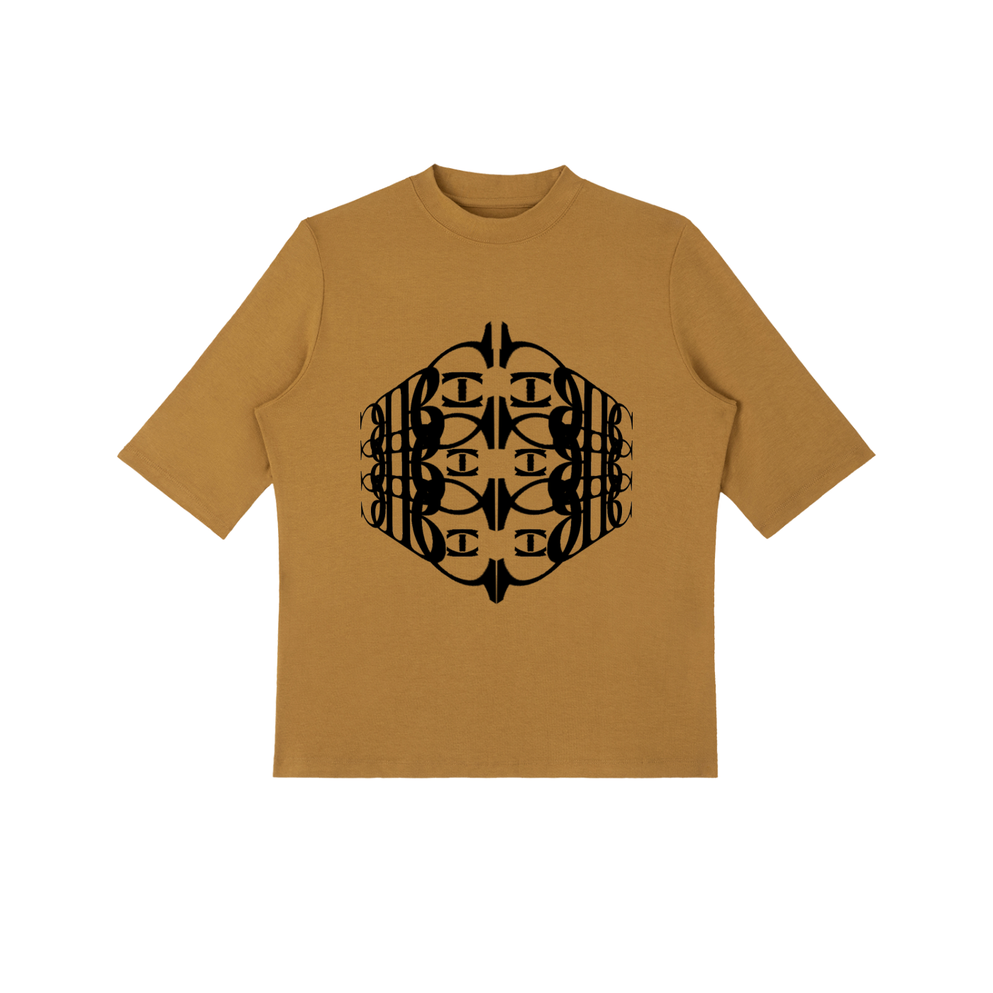 Beau Chaos Women's "BC Perspective & BC Stack" Logo Mock Neck Short Sleeve T-Shirt