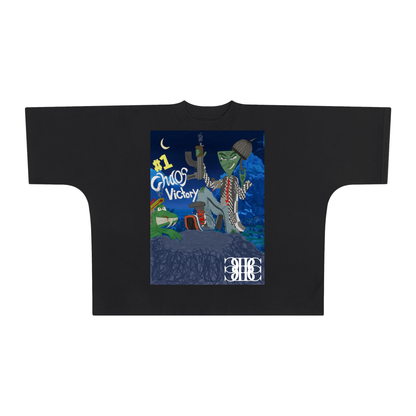 Beau Chaos Unisex "Chaos Victory & BC Mirror" Logo Oversized One-Piece Boxy T-Shirt
