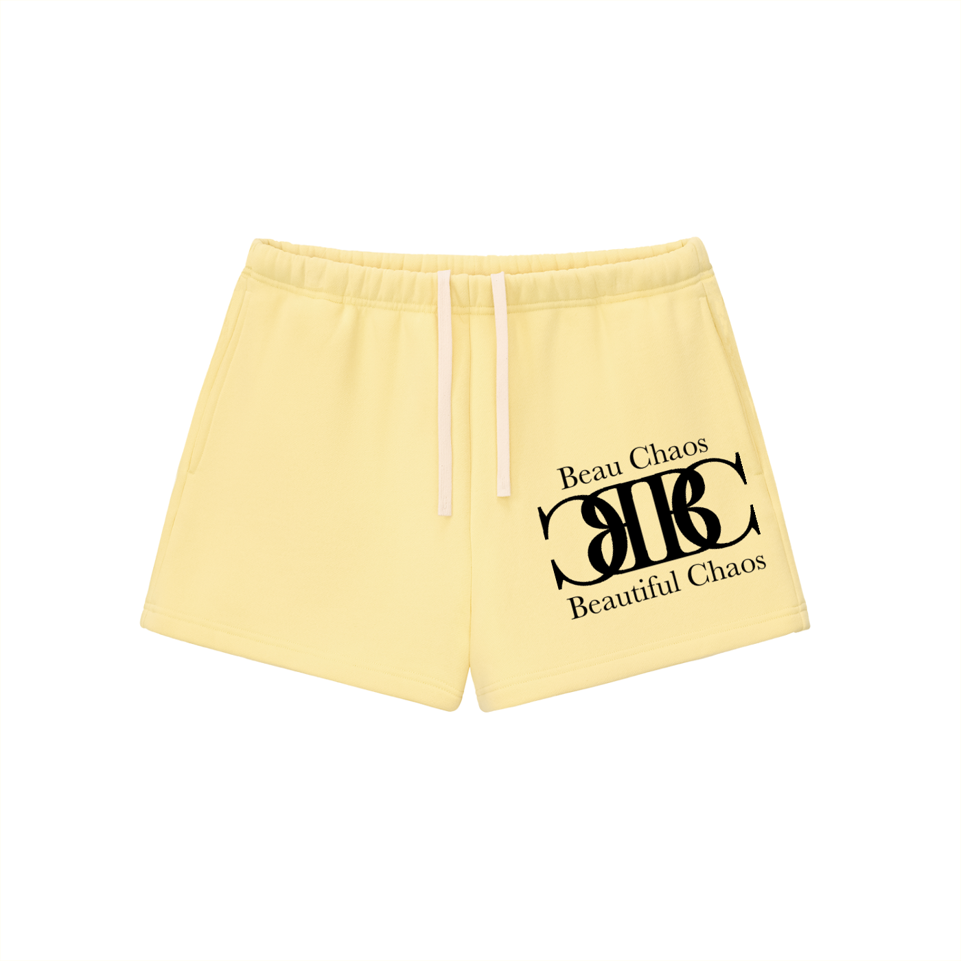 Beau Chaos Women's "Name & Wide Stretch" Logo Drawstring Sweatshorts