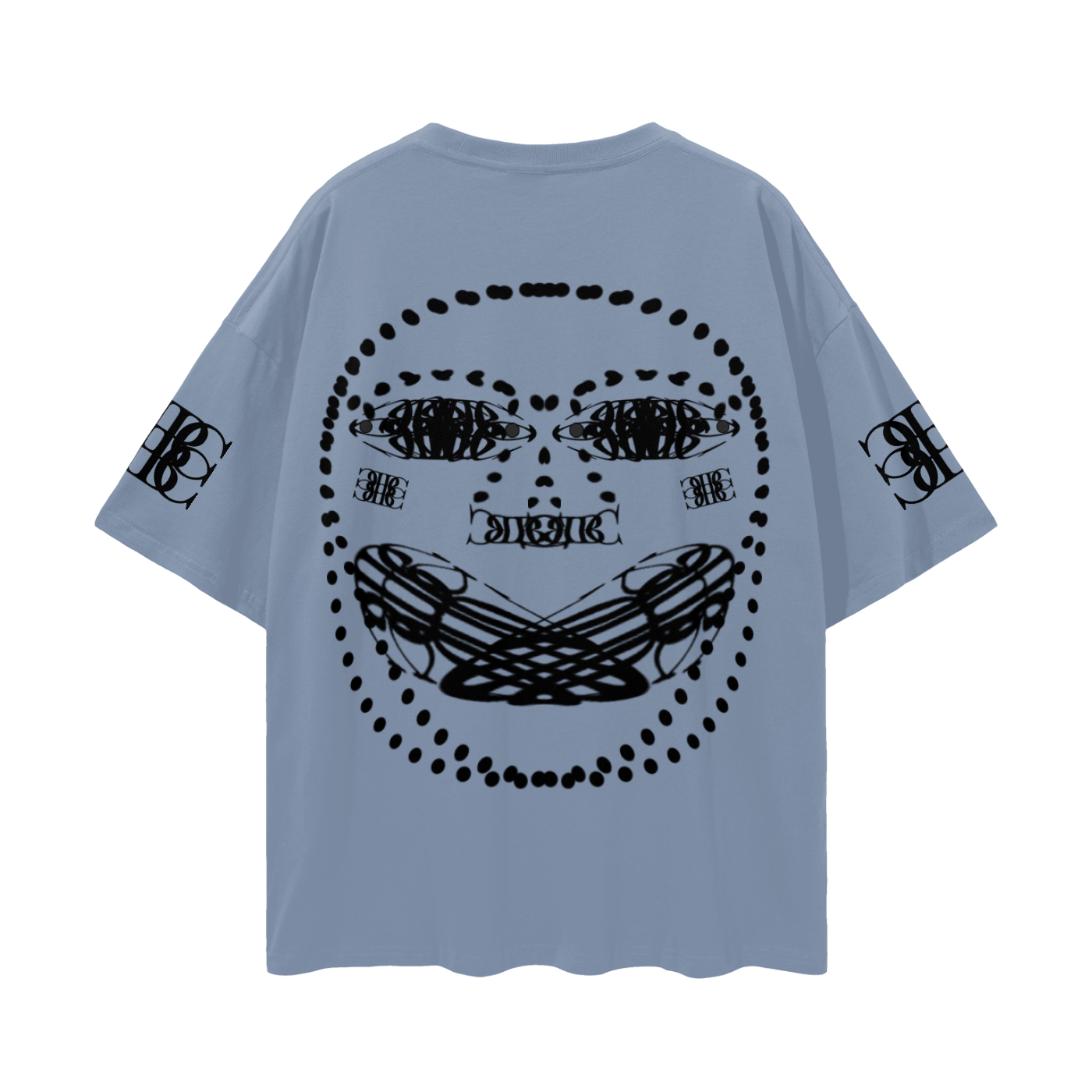 Beau Chaos Unisex " BC Mirror, Face Phase 1 & 2" Logo Streetwear Loose Drop Shoulder T-Shirt